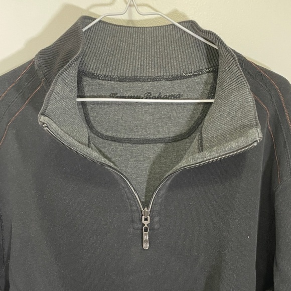 3 Tommy Bahama Men's Zip Up Sweaters - Black, Purple, Light Blue - Picture 8 of 11